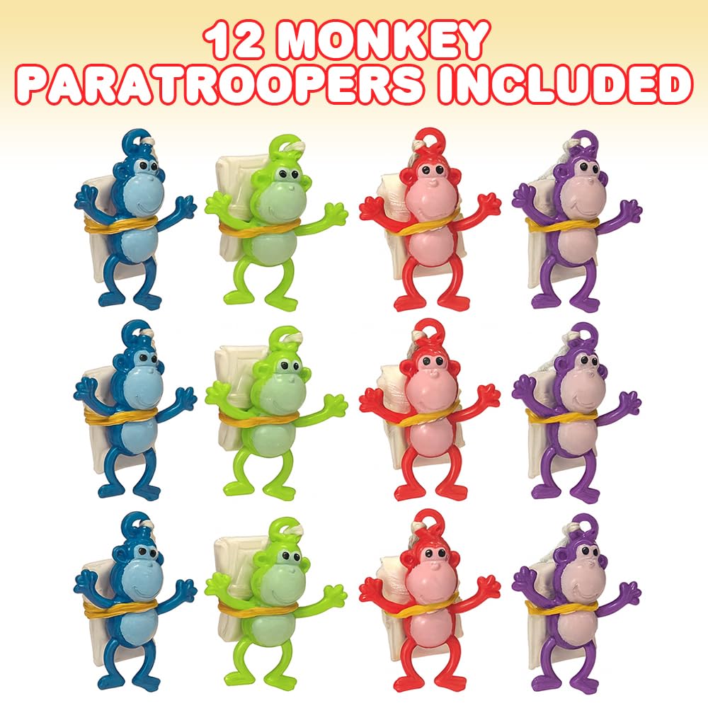Amazon.com: ArtCreativity 12 Set 1.75” Mini Monkey Parachute Toys