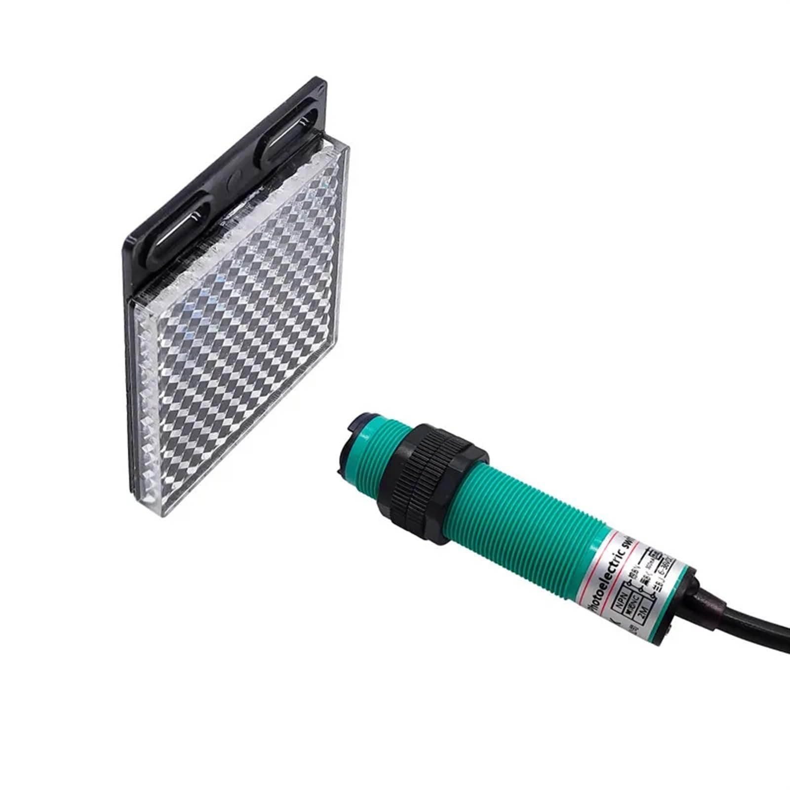 E3F-R2N1 Feedback Reflektierender Fotoelektrischer Schalter NPN PNP DC5-36V Erfassungsbereich 2m Einstellbar NK/N2/P1/P2/Y1/Y2 Infrarotsensor (Color : E3F-R2Y1)