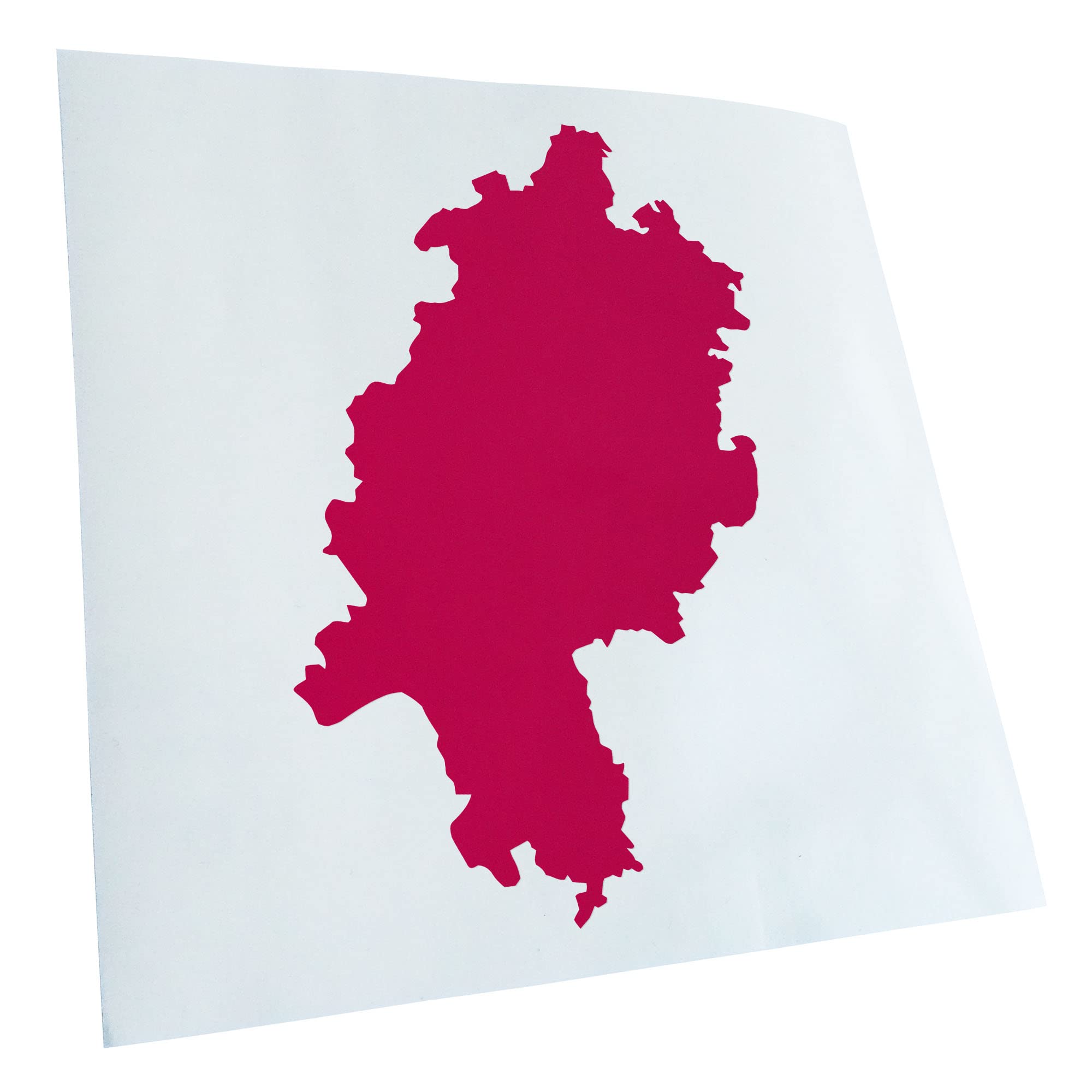Kiwistar - Car Sticker - Pink - 50 x 33 cm Hessen Germany Silhouette - Rear Window Car Sticker Weatherproof for Car Truck Moped Truck - Sticker Exterior Self-Adhesive Tuning Accessories for Windows
