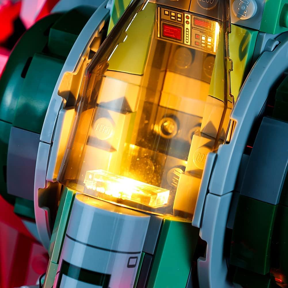 Kyglaring LED Lighting Kit for Lego Star Wars Boba Fett's Starship and Lights Set Compatible with Lego 75312 Building Kit - Not Include The Model (Classic Version)