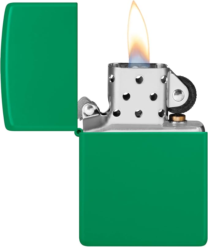 Encendedor Zippo Grass Green Matte Clásico miniatura 3