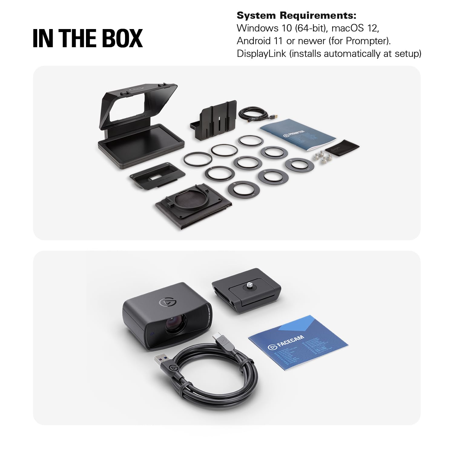 Elgato  - Premium Teleprompter with Full HD Webcam, HDR Enabled, Perfect for Streaming, Presenting, Video Calls, Compatible with OBS, Zoom, Teams, and More, Works with PC/Mac: Prompter Camera Set