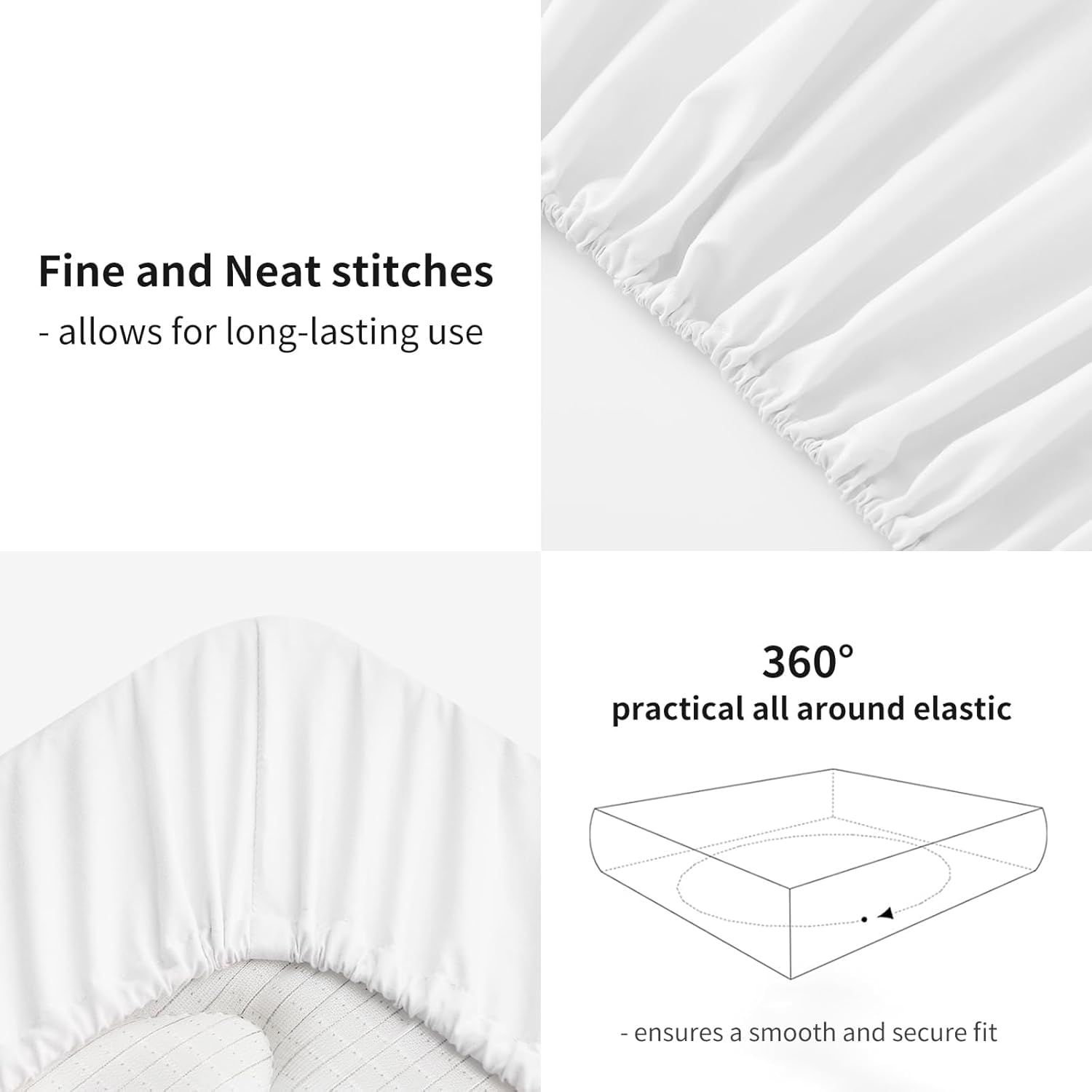 3D Spannbettlaken 120x200cm - Weiches Mikrofaser Set Mit 2 Kissenbezügen