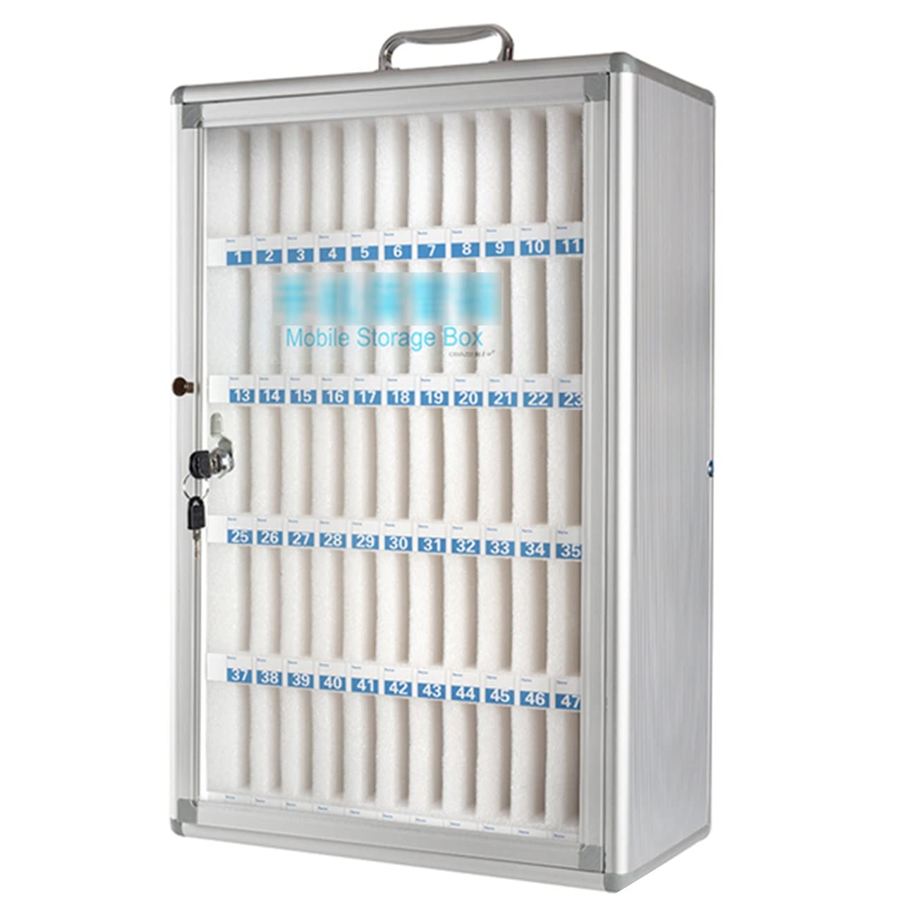 Armoire de rangement murale pour téléphone portable – Casier transparent verrouillable pour téléphone portable d'atelier, gestion des employés, boîte de rangement sécurisée pour téléphone portable
