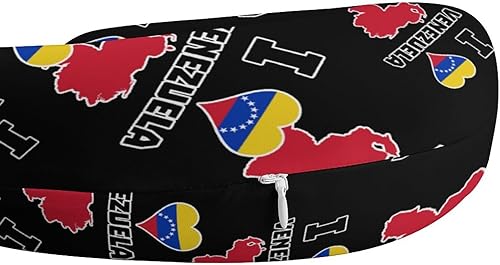 Miniatura 4 de I Love Venezuela - Almohada para el cuello, lavable, en forma de U, soporte para el cuello, almohada portátil para viajes de oficina en casa