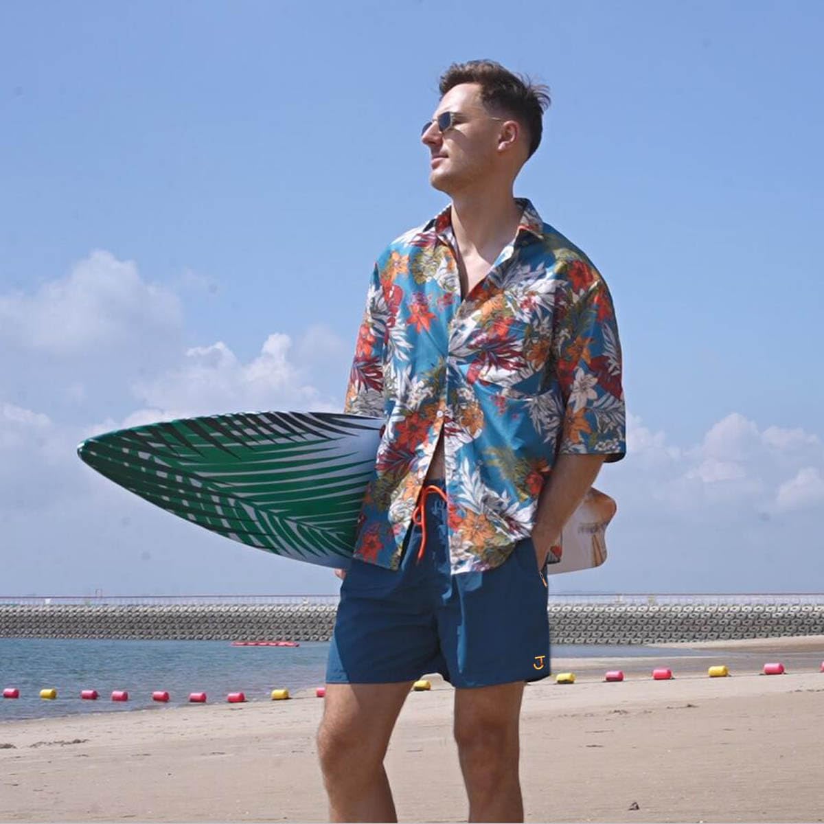 JustSun Costume Uomo Mare con Tasche Zip Surf Impermeabile Asciugatura Rapida con Fodera in Mesh