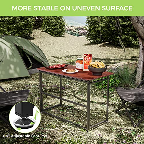 Ee Eureka Ergonomic FOLD-43T Eureka Ergonomic Folding Computer Desk, No Assembly Tables, 43 Inch Foldable Desk For Work Study Desk Gaming Desk Small Desk To Save Space Home Office Pc Desk Writing Student, Adjustable, Cherry thumb #4