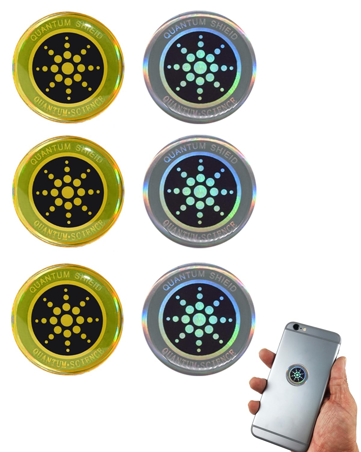 6 PCS Radiation Protection for Mobile, Anti Radiation Chip for Mobile, Mobile Signal Light Sticker, Anti Radiation Chip Sticker Blocker Protection from Cell Phones and Electronic Devices