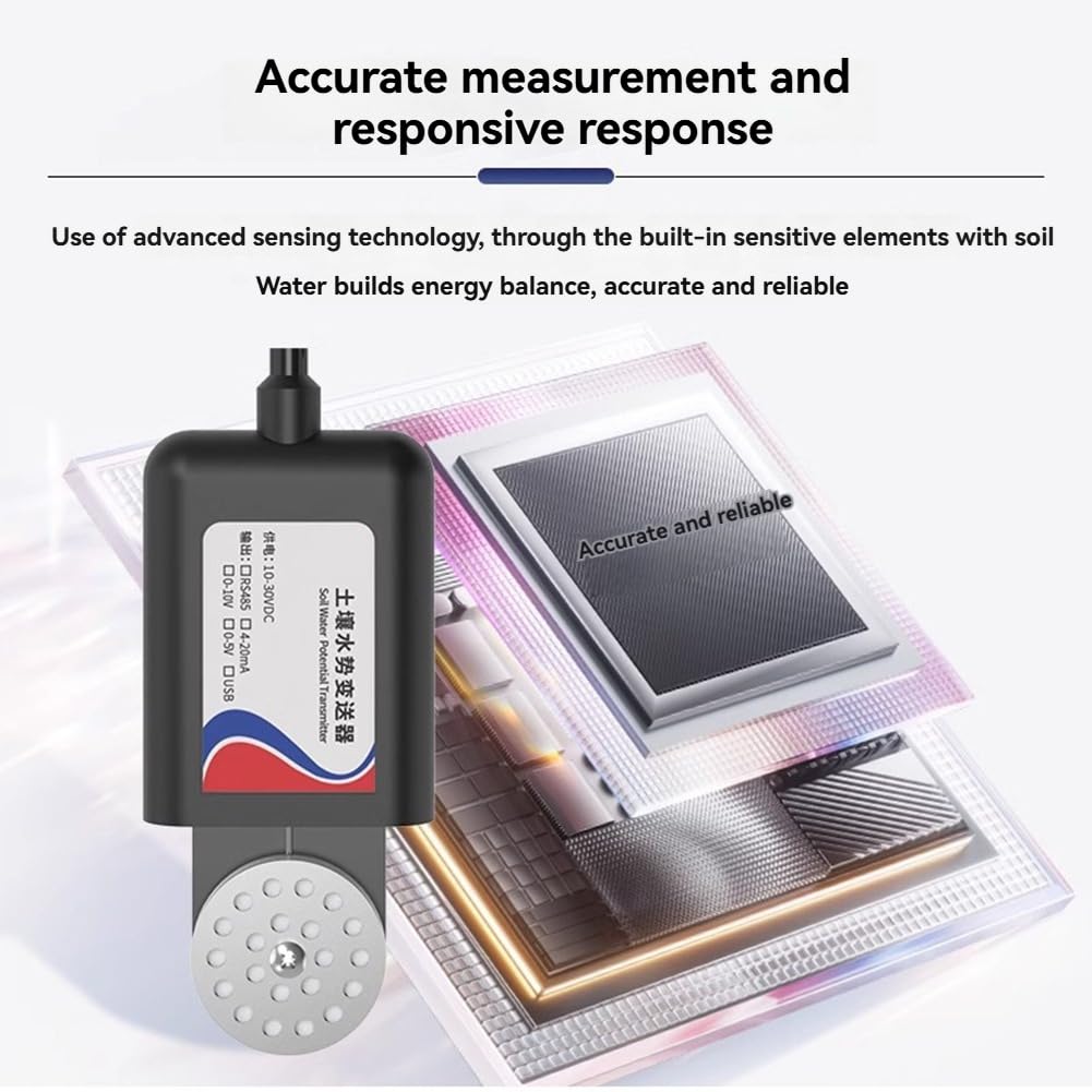 Transmisor de Humedad del Suelo RS485. Sensor de Potencial Hídrico del Suelo para la Determinación de la Ecología Hidrológica y la Agricultura Inteligente.