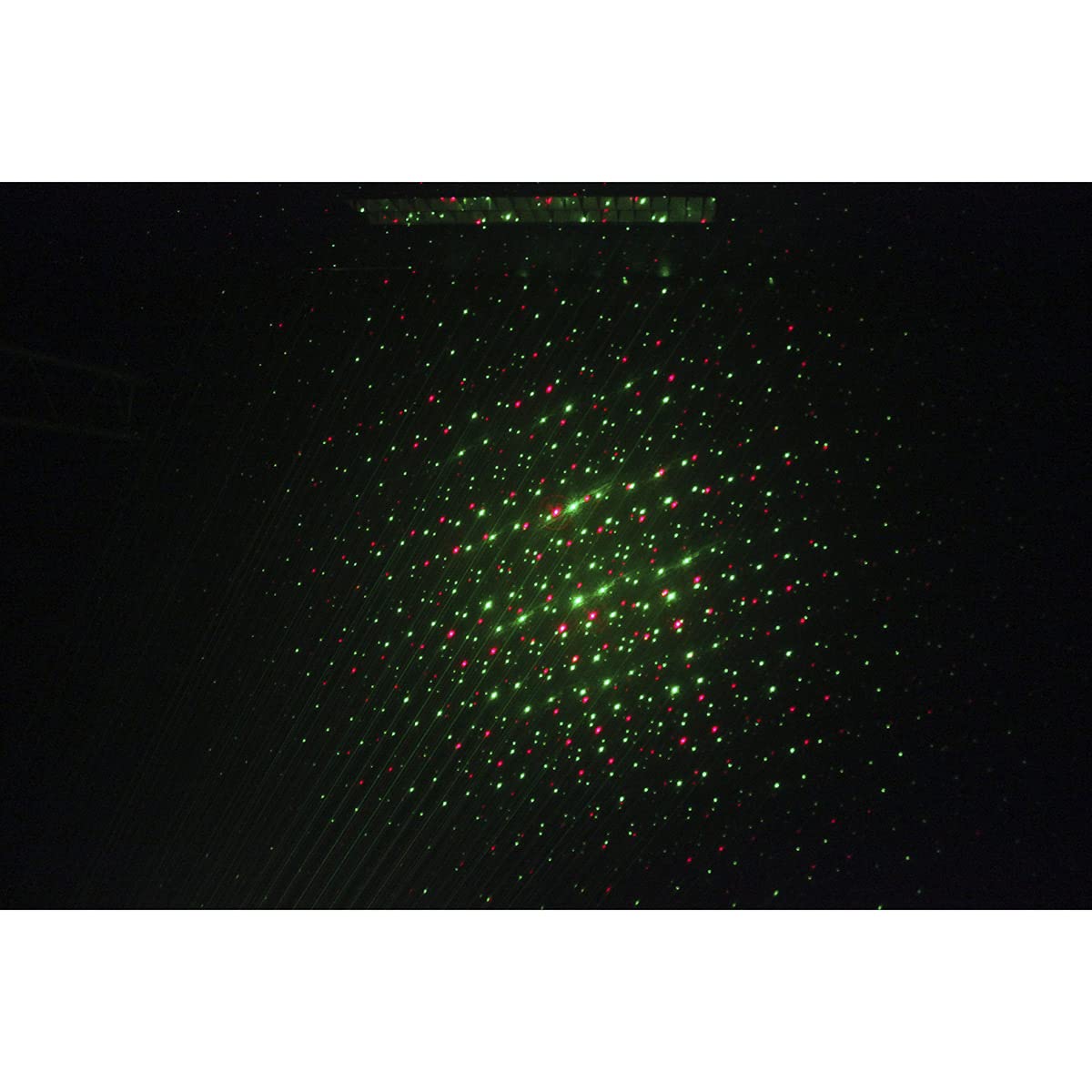BoomTone DJ LZR d'animation multi-points NANOFLY 110 RG rouge et vert. Stroboscope. Programmes automatiques. Détection musicale. Eclairage soirée, Disco mobile. Eclairage DJ. Trépied inclus.