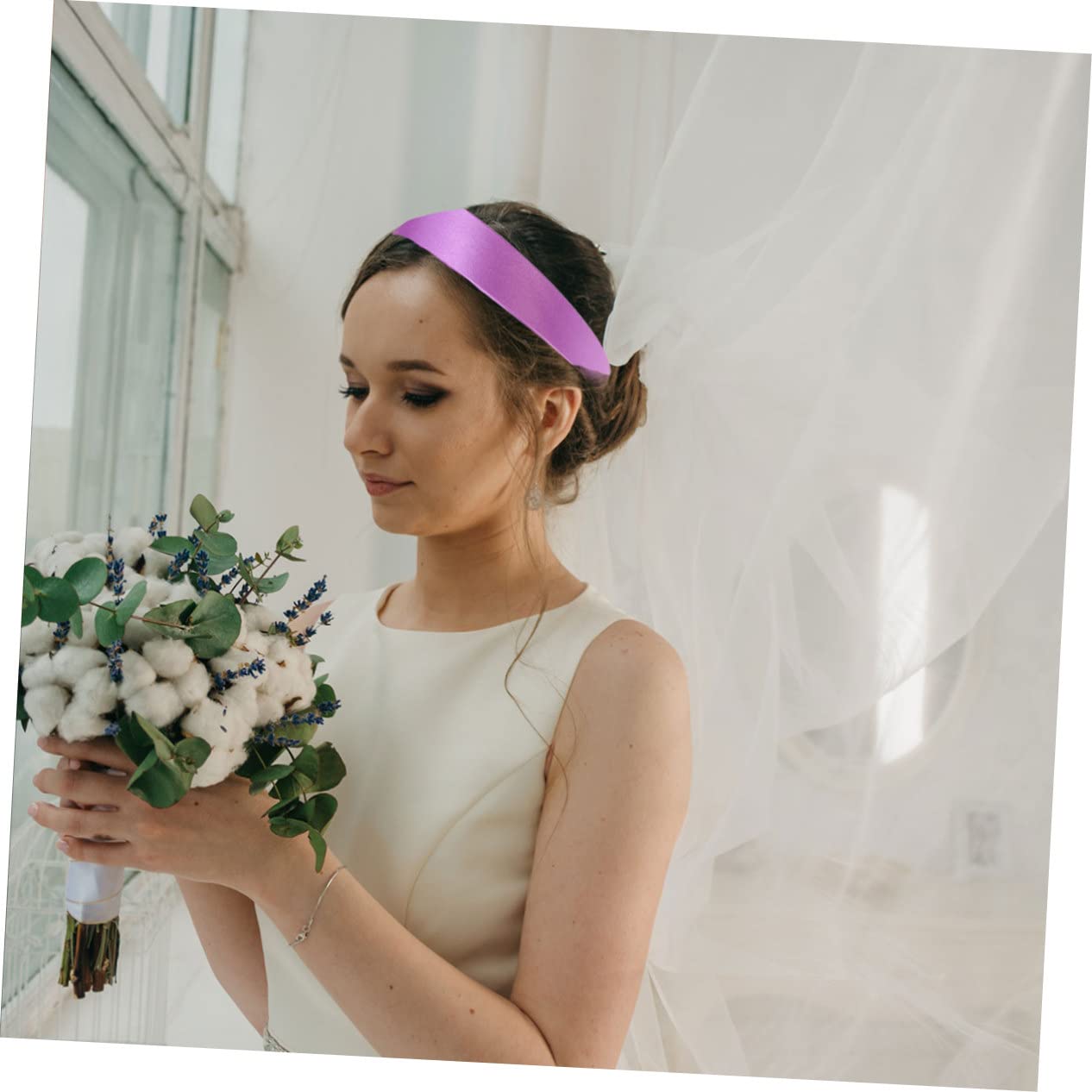 MAGICLULU 6 Piezas diadema de color sólido turbante de raso coleteros scrunchies tiara aros para el cabello diadema elegante europeo y americano Accesorios para el cabello sombrerería Perder