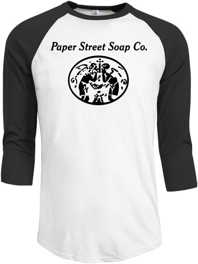 Men Paper Street Soap Company Baseball Athletic 3/4 Sleeve Tee Shirt