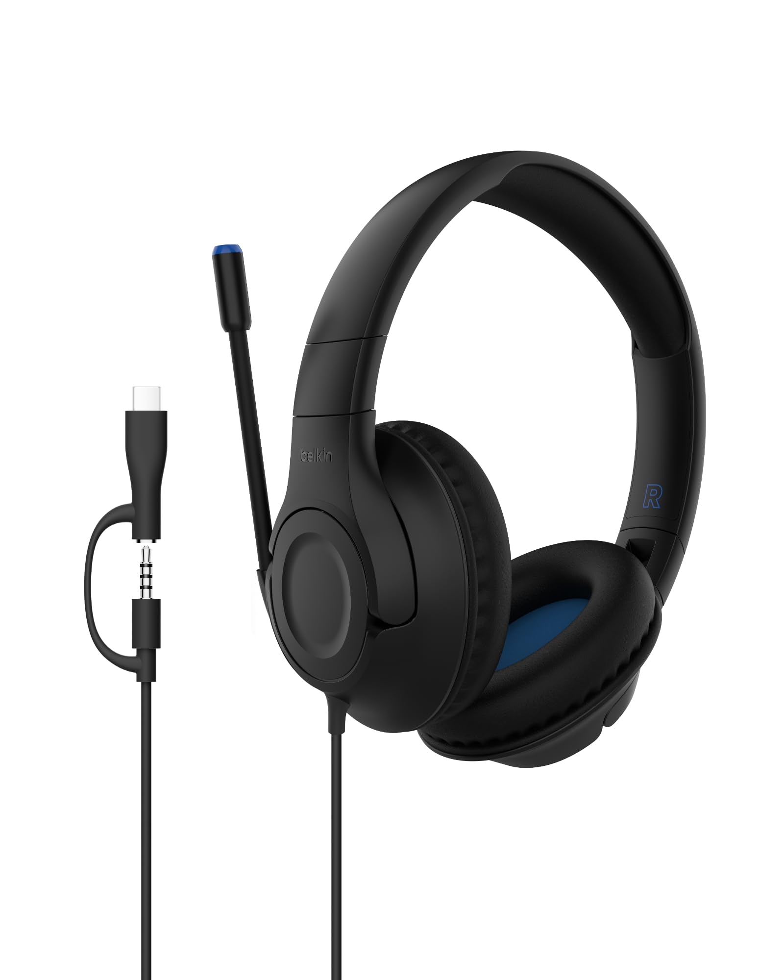Amazon.com: Belkin SoundForm Inspire Wired Over-Ear Headset