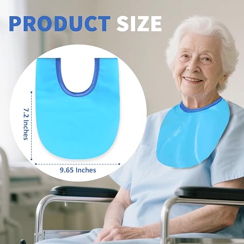 Miniatura 4 de Cubierta de ducha para traqueotomía, protector de estoma para traqueotomía (azul y rosa, 2 piezas)