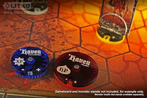 LITKO Health & Experience Dials | Compatible w/Gloomhaven | 2 Pack