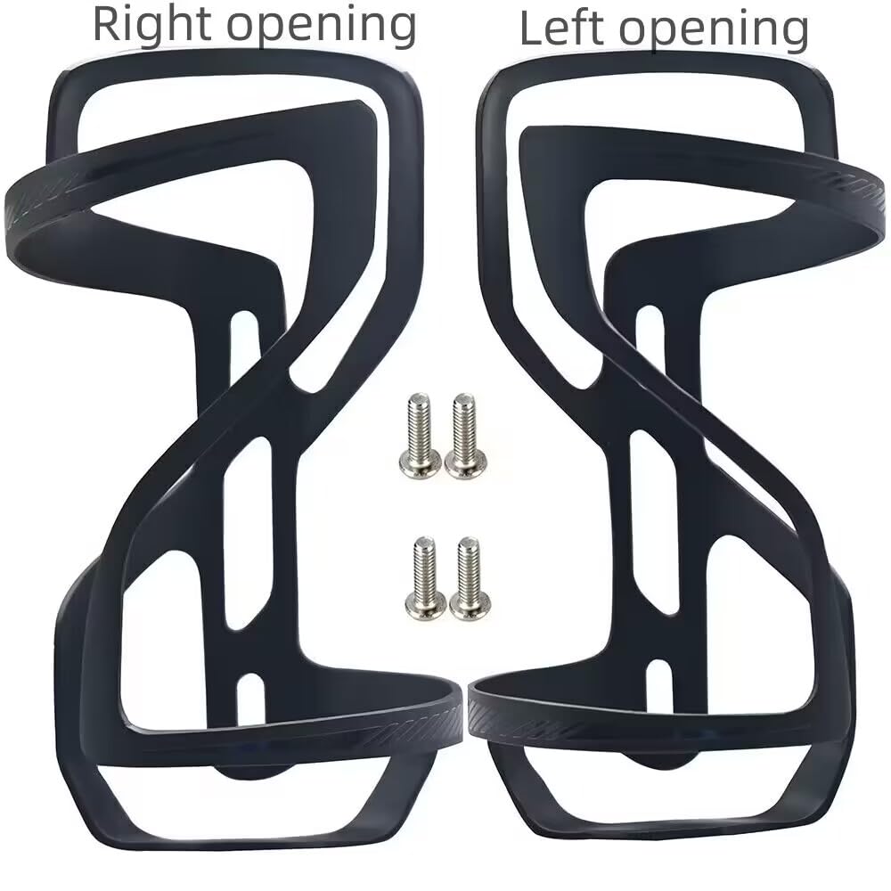 Portabidon Bicicleta Portabotellas de Fibra Carbono for Bicicleta montaña, portabotellas for Carretera, Apertura Izquierda/Derecha(1pcs Right-1pcs Left)