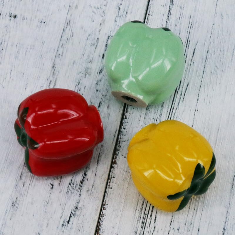 1PCS Ceramic Vegetable shape Dresser Handle Drawer Knob Pull Cabinet Cupboard Handle Knob Kids Room Decorative Furniture Knob - (Color: Yellow)