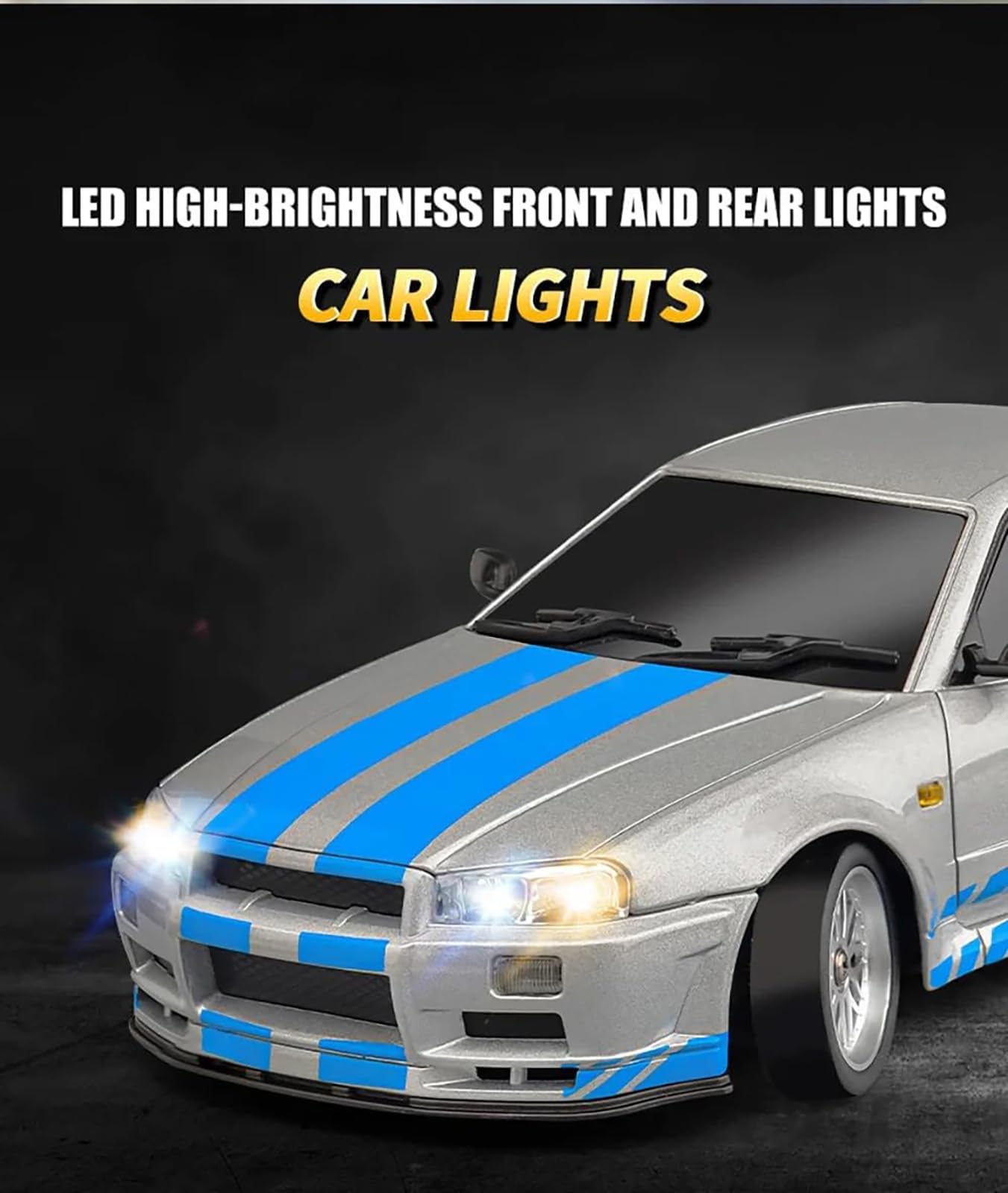 LD1899 1:18 RC Drift Car 2.4GHz RWD z żyroskopem na szosie Samochody wyścigowe z karoserią ze stopu aluminium Sterowanie radiowe dla dorosłych