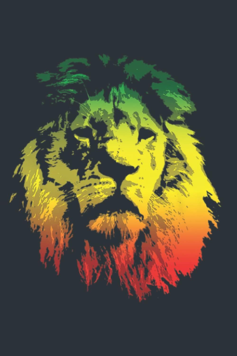 Lion Rasta Colors Rastafari Pride Reggae Inspired Premium: - Daily planner notebook, Size format 6.0 x 9.0 inches pages