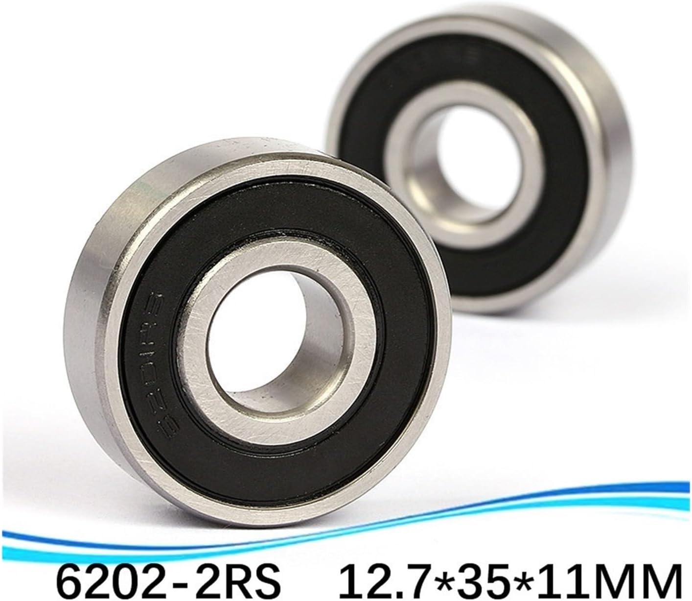 Bearings 6202/8-2RS 6202-1/2 RS1 12.7 * 35 * 11mm * Inch Bearing Steel Deep Groove Ra 0.8