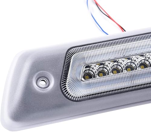 Miniatura 4 de GRAND ORANGE Tercera luz de freno LED compatible con Ford F150 2009-2014 Luz de freno trasero de montaje alto, lámpara de carga, carcasa cromada,