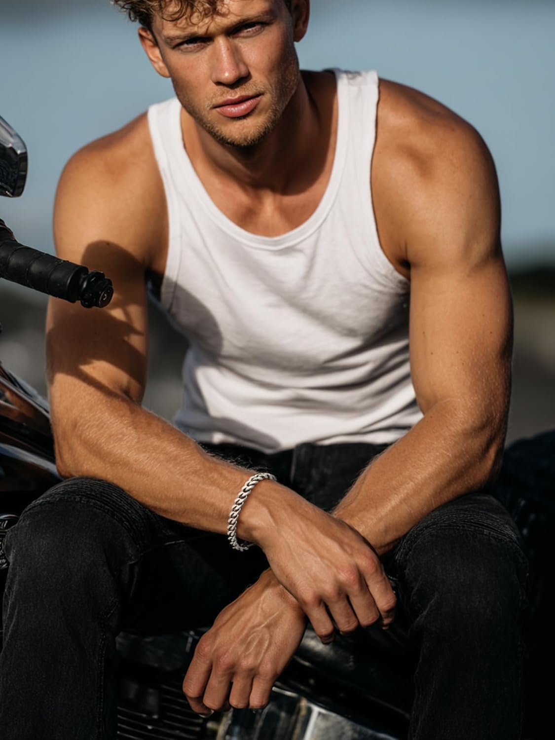 FaithHeart Cuban Link Bracelet for Men, Silver/Black/14K Gold Plated Stainless Steel Wrist Link Hip Hop Chain Bracelets, 5mm/7mm/9mm/12mm Width, 7.5"/8.3"/9" Length, with Gift Box - Image 3