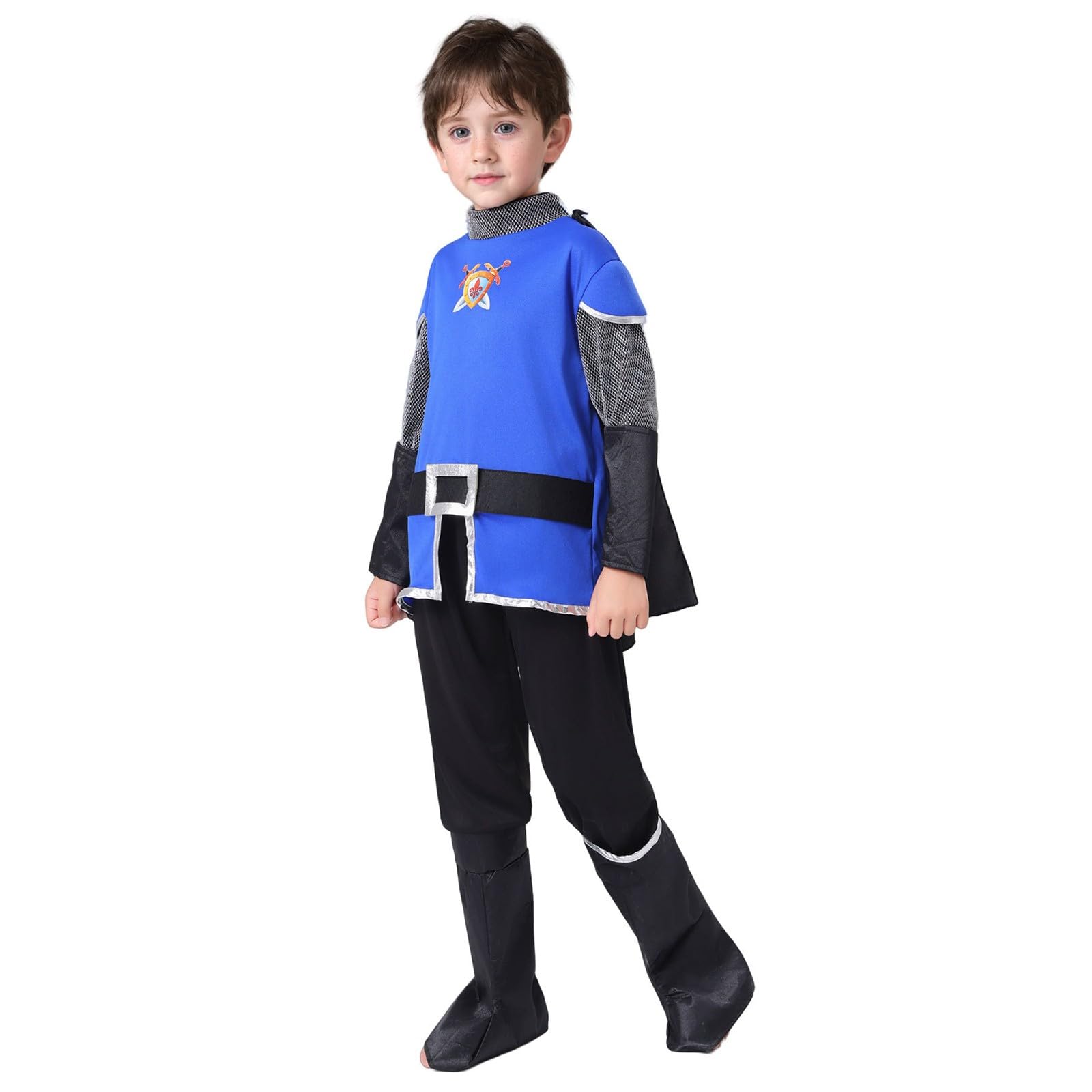 Faschingskostüme Kinder Elegantes Drachenritter Kostüm Für Kinder Mit Spitzenärmeln Und Fließendem Rock Für Aufführung Und Party Mittelalterliches Heldenoutfit Fasching Karneval Hall