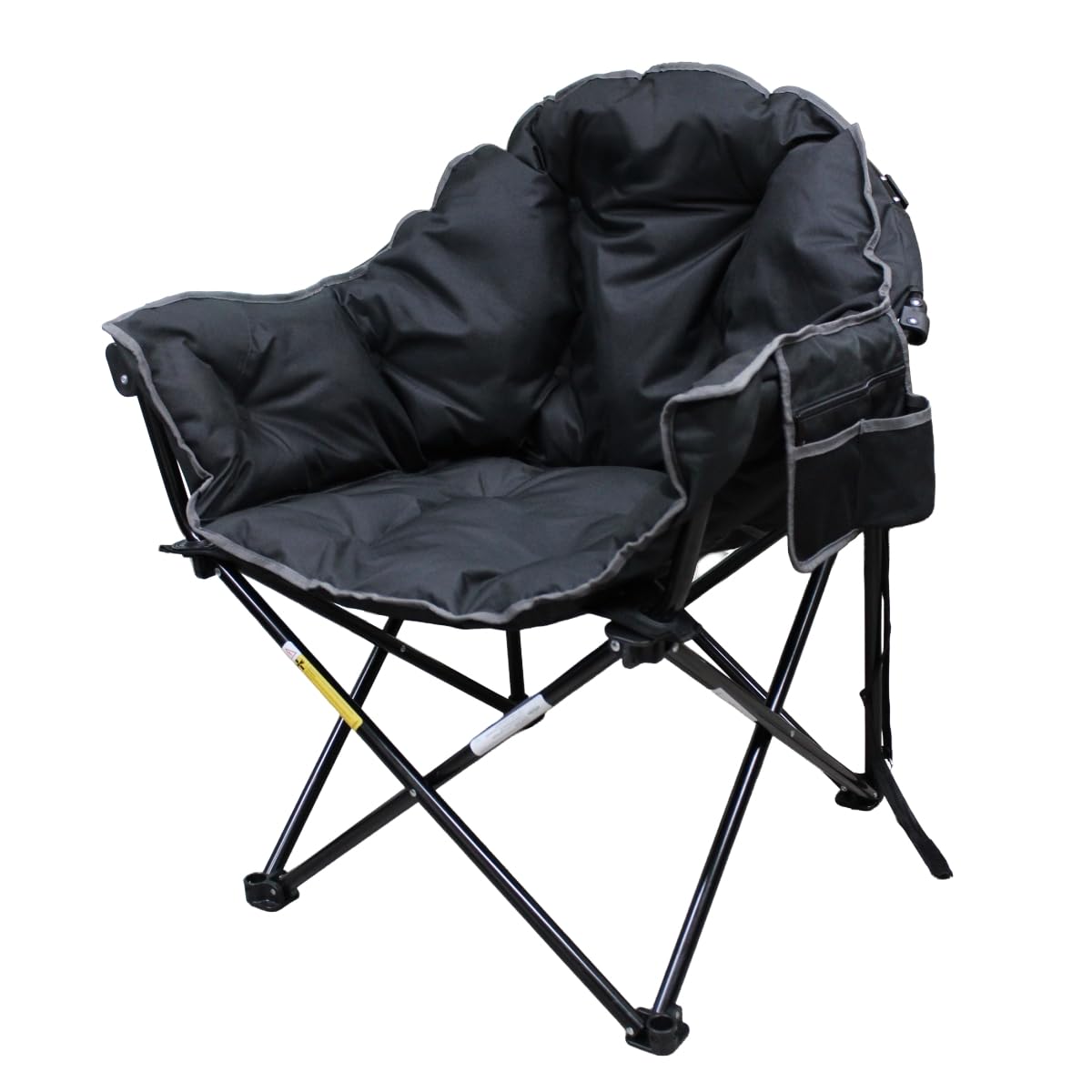 Caravan Canopy Sports Elite Club Chair with Cloud Comfort – Plush Oversized Folding Chair with Extra Cushioning, Portable Relaxing Outdoor Chair for