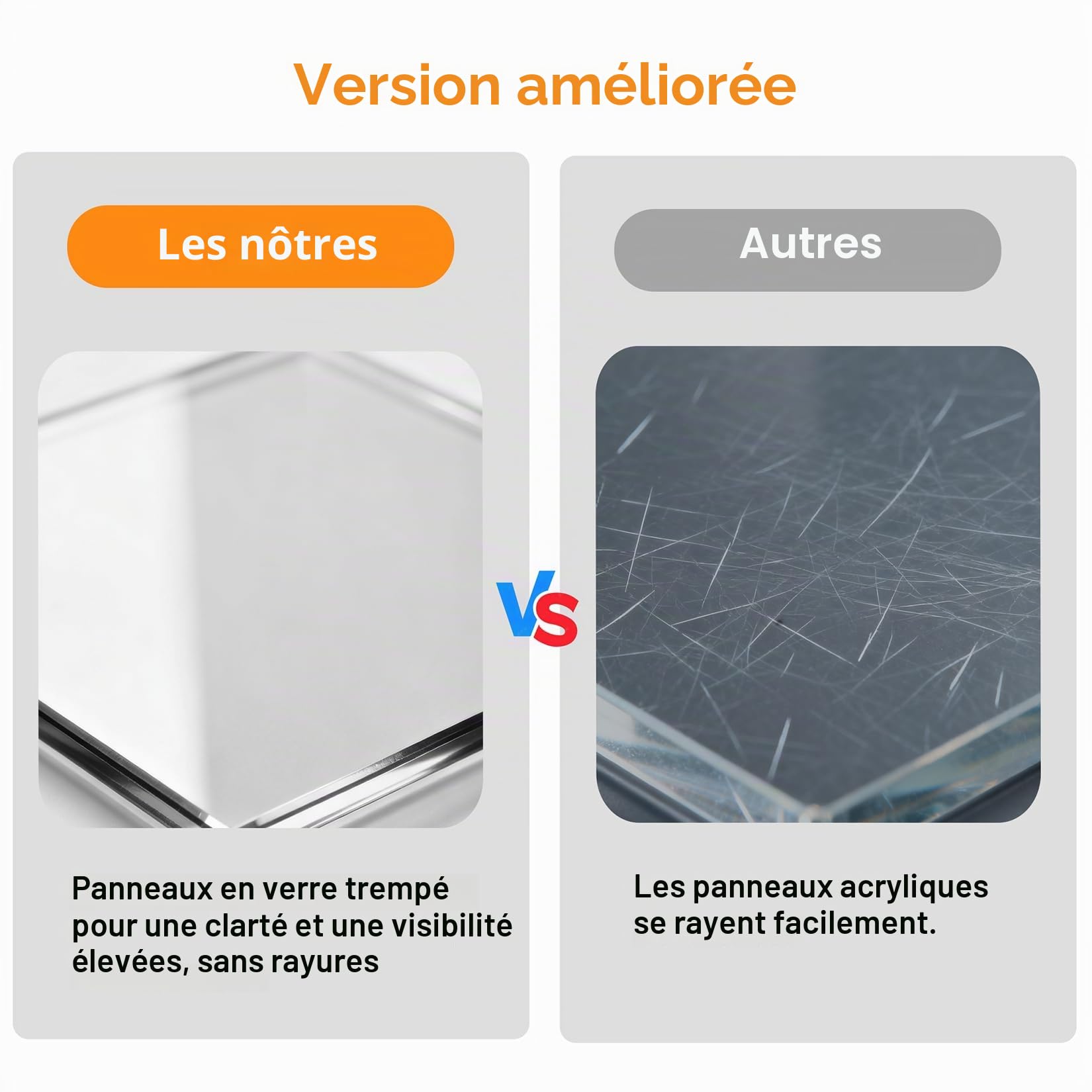 BingoPaw Cage Hamster en Bois, Habitats pour Rongeur Souris avec Fenêtre en Verre Trempé et Trous de Ventilation pour Gerbilles et Cochon d'Inde 60x40x40cm