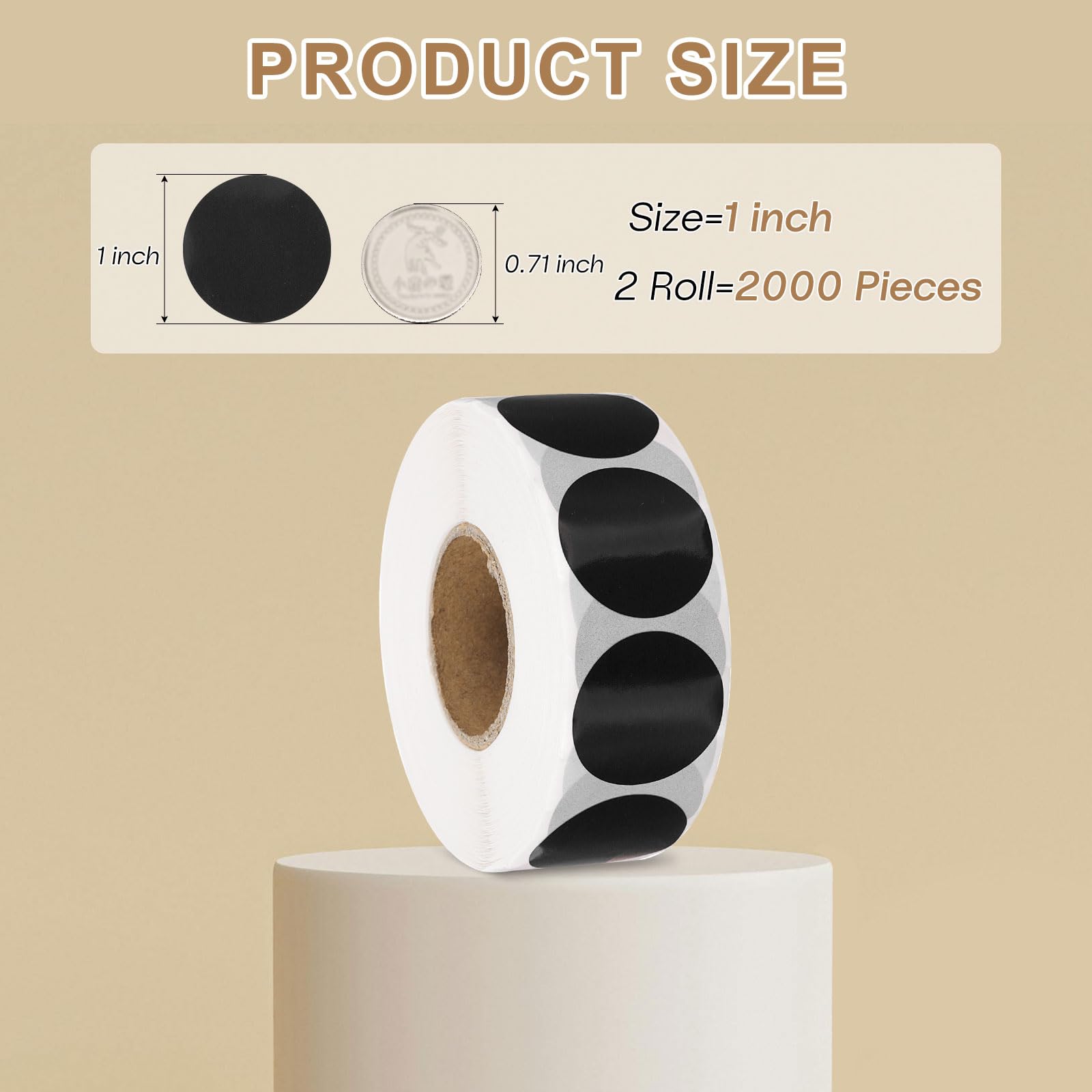 Sourcing Map 2 Inch Circle Dot Stickers Color Coding Labels Blank Round Label Waterproof Self-Adhesive Sticker For Envelope Document Organize Gift Box - View #2