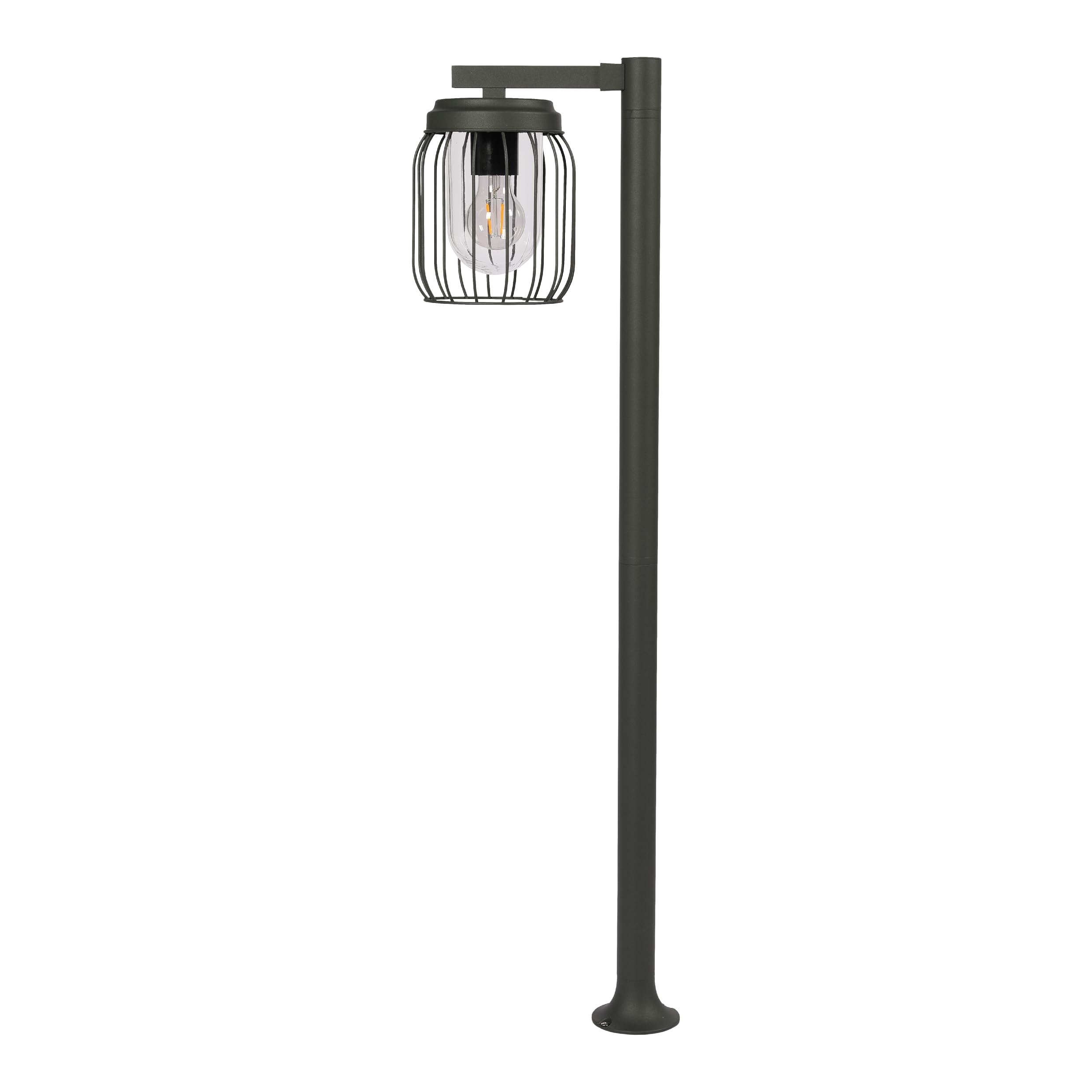 Tekled Dark Grey Gardens Tuela Outdoor Pathway Bollard Lawn Light | E27 Compatible Post Light | Weatherproof Assurance Ip44 | For Garden Trails Driveways Pathways Patios | 1 Light (Bulb Not Included)