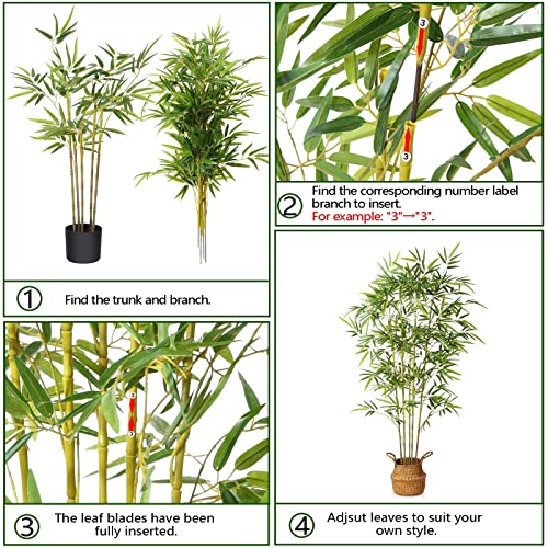 Kazeila-Bambu-Artificiale-160cm-Piante-Finte-Bambu-Piante-Artificiali-Grandi-Decorazione-per-Interno-ed-Esterno-Balconi-Casa-Ufficio-Cucina-Moderna1Pack