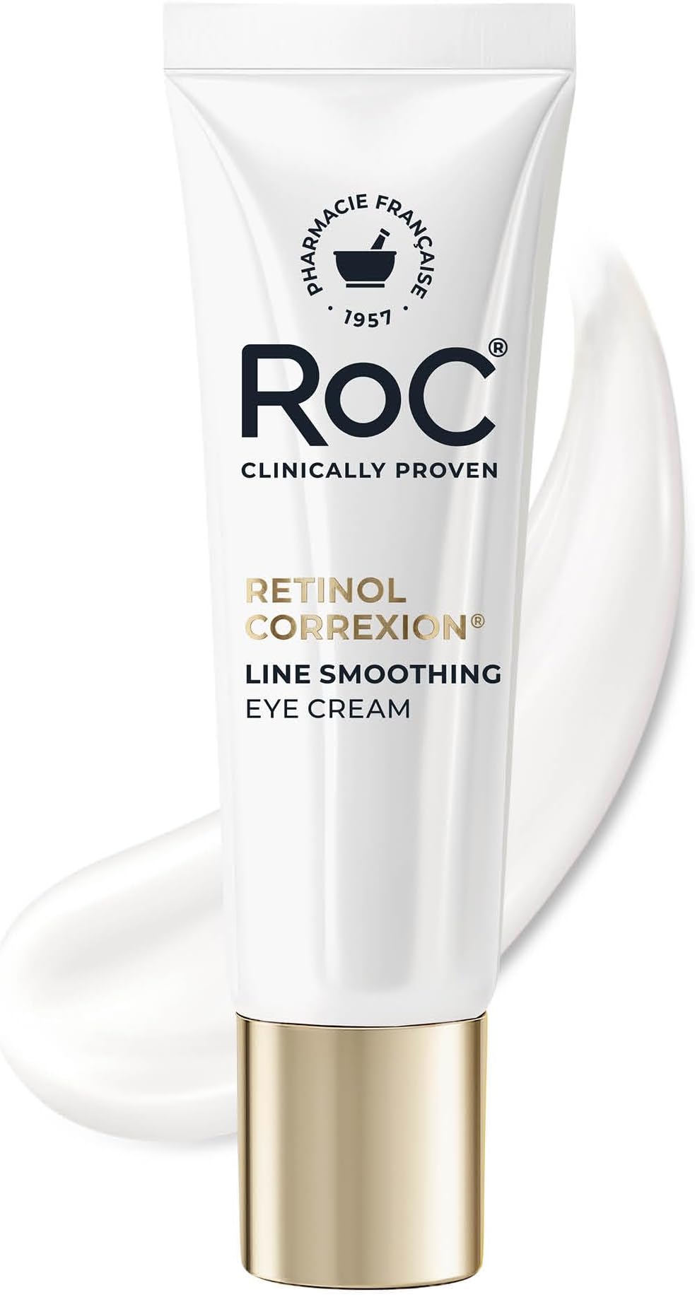 RoC Retinol Correxion Under Eye Cream for Dark Circles & Puffiness, Daily Wrinkle Cream, Anti Aging Skin Care Treatment Women and Men, 0.5 oz (Packaging May Vary)