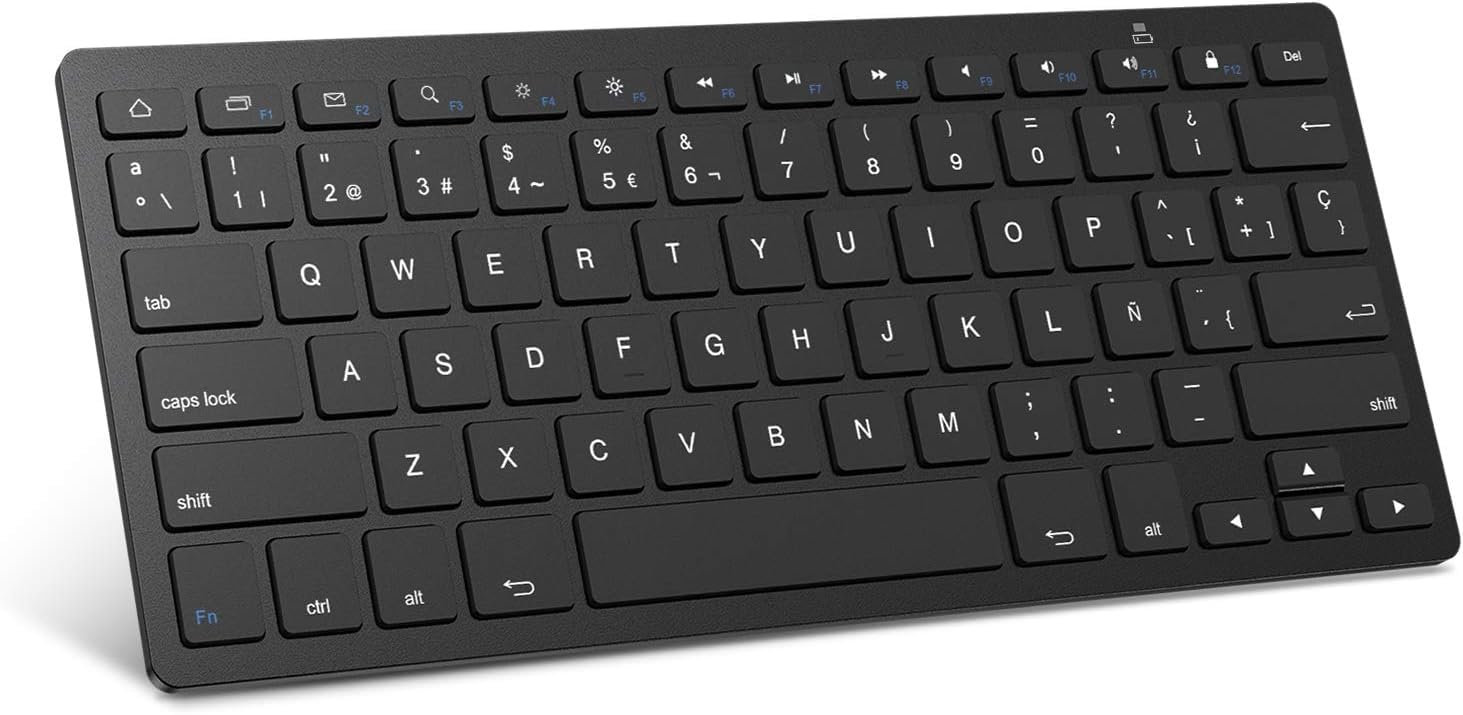 OMOTON Mac-Kabelgebundene-Tastatur mit Ziffernblock, Tastatur Kabel mit Dualem Anschluss (Type C/USB), Flüsterleise Tasten & Stabiler Verbindung, Deutsches Layout (QWERTZ) (Schwarz)