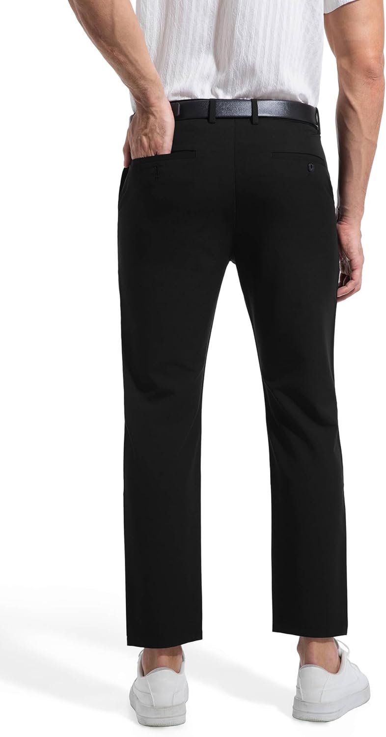 Dress Pants for Short Men 28 Inch Inseam Slim Fit Formal Slacks Lightweight Suit Pants Business Office Work Trousers - Image 5