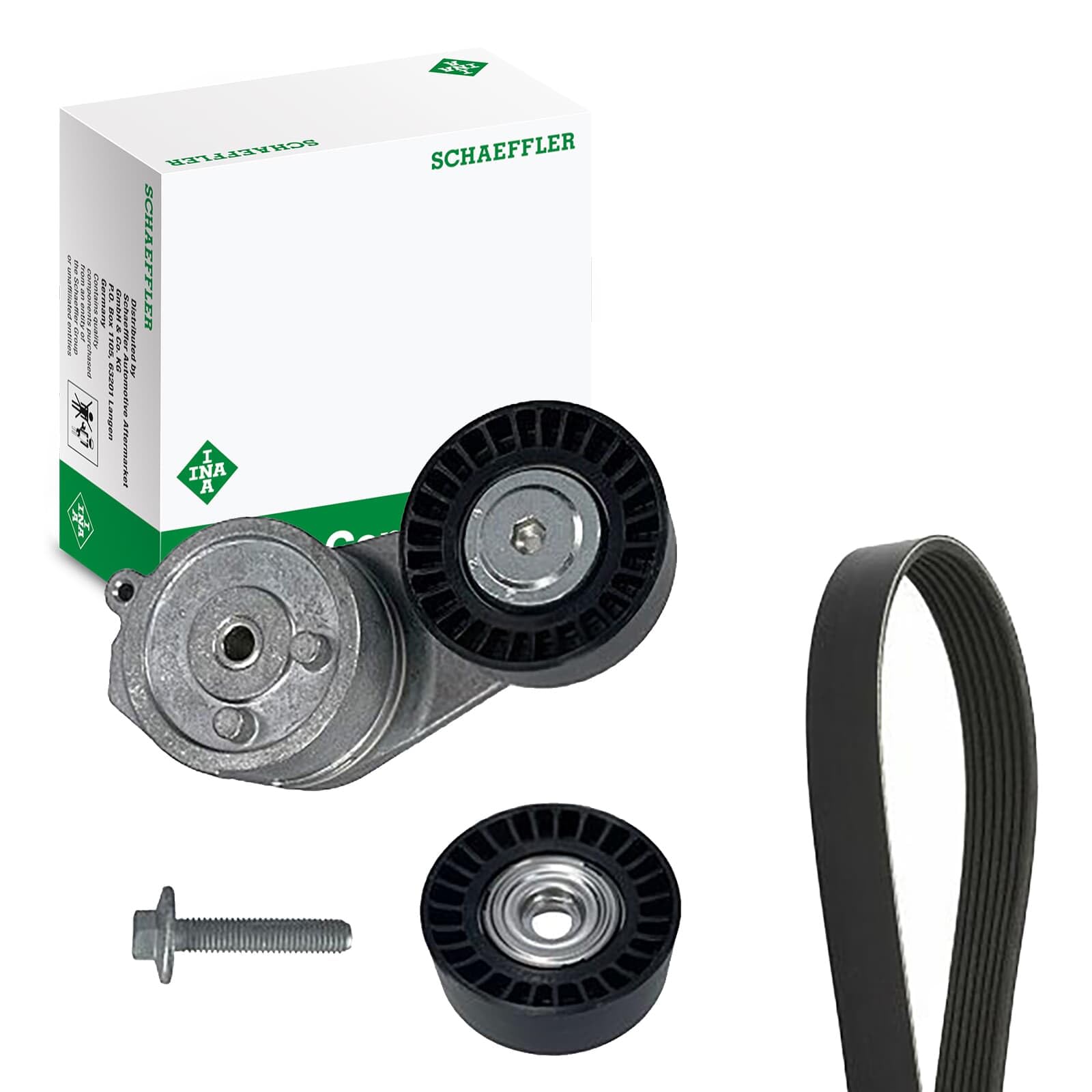 INA Kit Cinghie Poly-V 529 0536 10 1166mm Compatibilità con FIAT 500 312 Panda Hatchback 312, 319 500L 351, 352 500 C 312 PUNTO 199, LANCIA Ypsilon 312