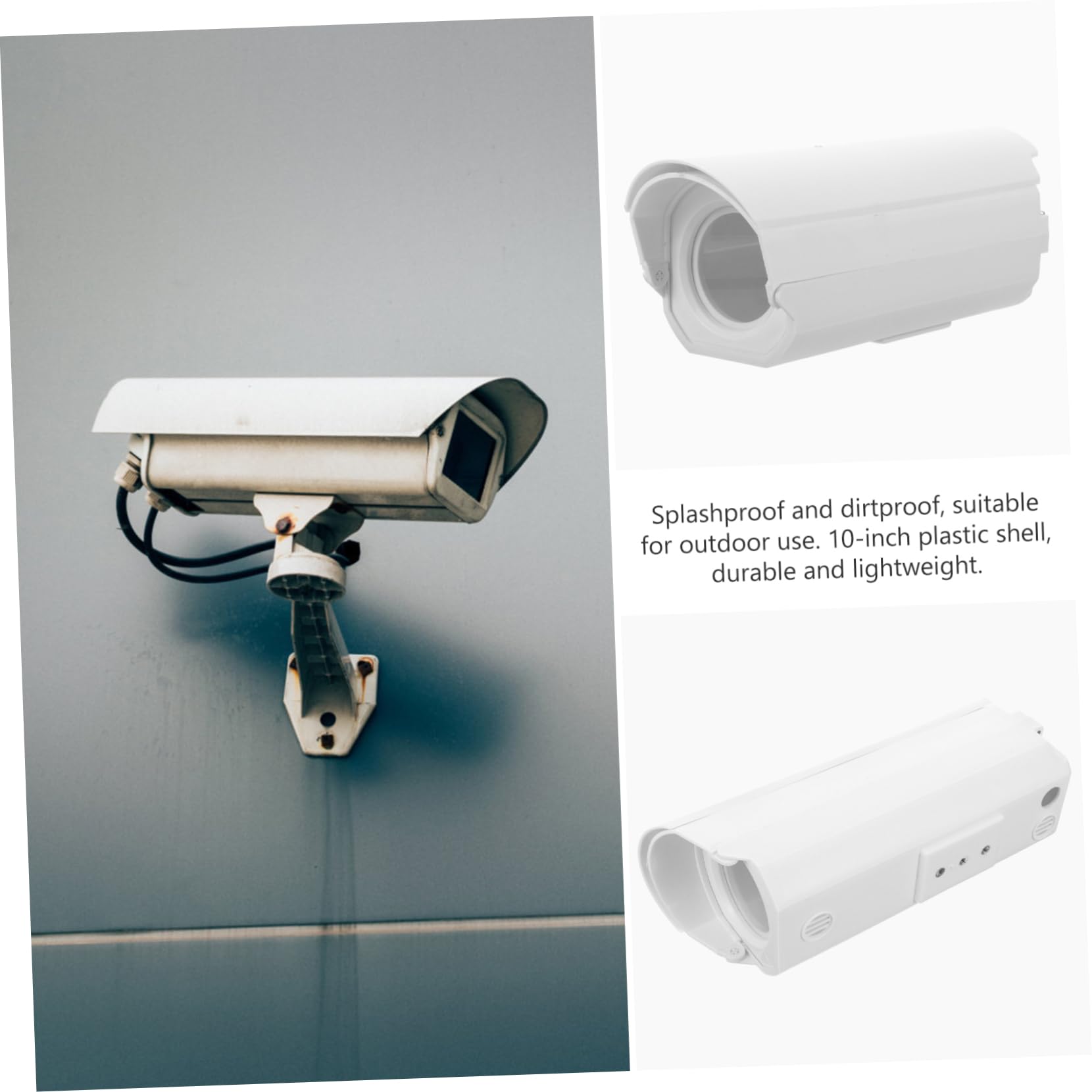 SECFOU Boîtier et Blanc en Plastique pour Caméra Extérieure Facile à Installer Étanche Protection Pare-Pluie pour Caméra de Sécurité en Usage Extérieur