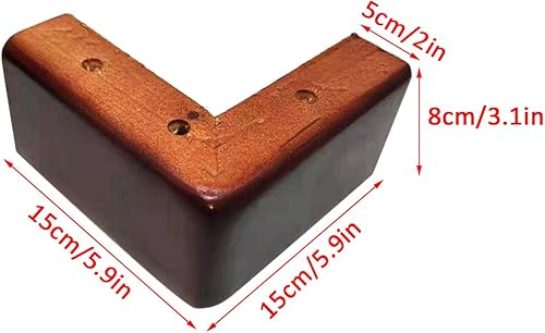 Miniatura 2 de Patas triangulares modernas de madera maciza de pino y estilo retro, patas de soporte para sofá, mesa de café, cama, patas de soporte de gabinete, 3