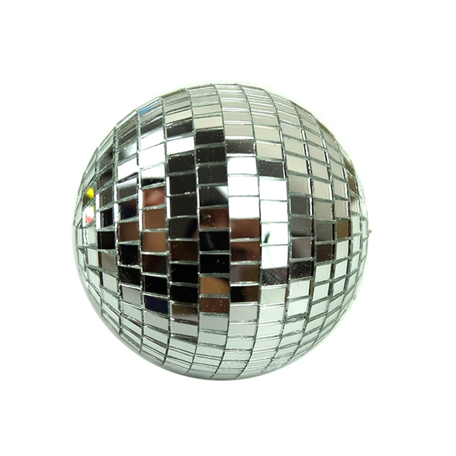 Decoración para fiestas con bola de espejos disco, Bola de espejos discoteca plateada 10-20cm(Diameter 15cm)