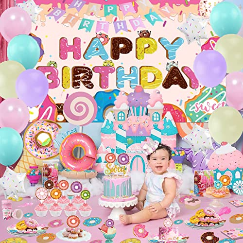 Obussgar Décorations De Fête D'anniversaire En Forme De Marguerite Avec Toile De Fond, Assiette, Décoration De Gâteau, Tasse, Serviette, Nappe, Ballon (BJ