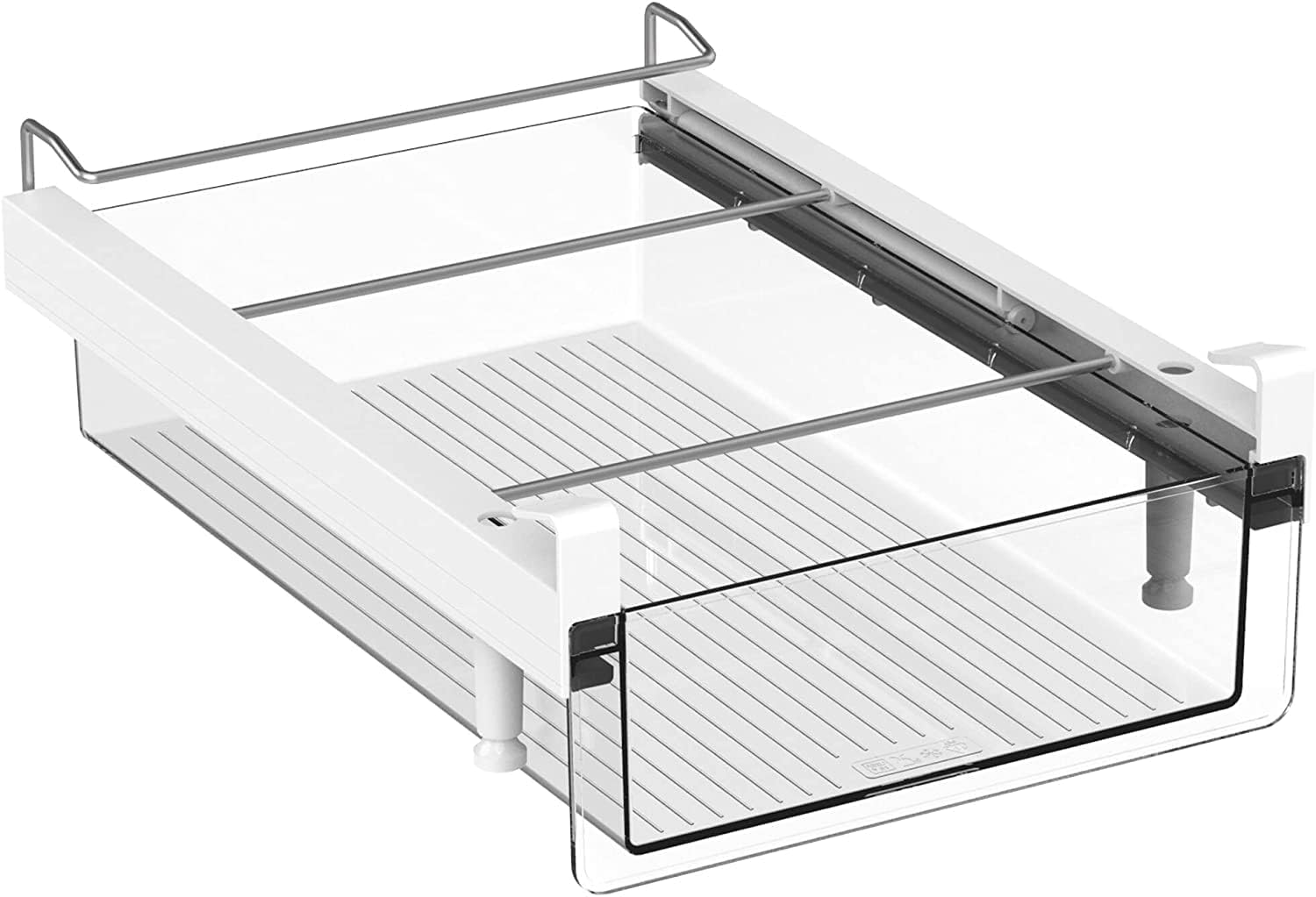 Large Fridge Drawer Organizer 14in-20in for Deli Meat, Cheese, Vegetable, Fruit Clear Fridge Organizer Bins, Refrigerator Undershelf Drawer-XL