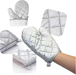 Kit com 2 Peças de Luva Térmica para Forno e Fogão – Alta Resistência ao Calor, Antiderrapante e Impermeável – Ideal para Cozinha, Panelas e Formas