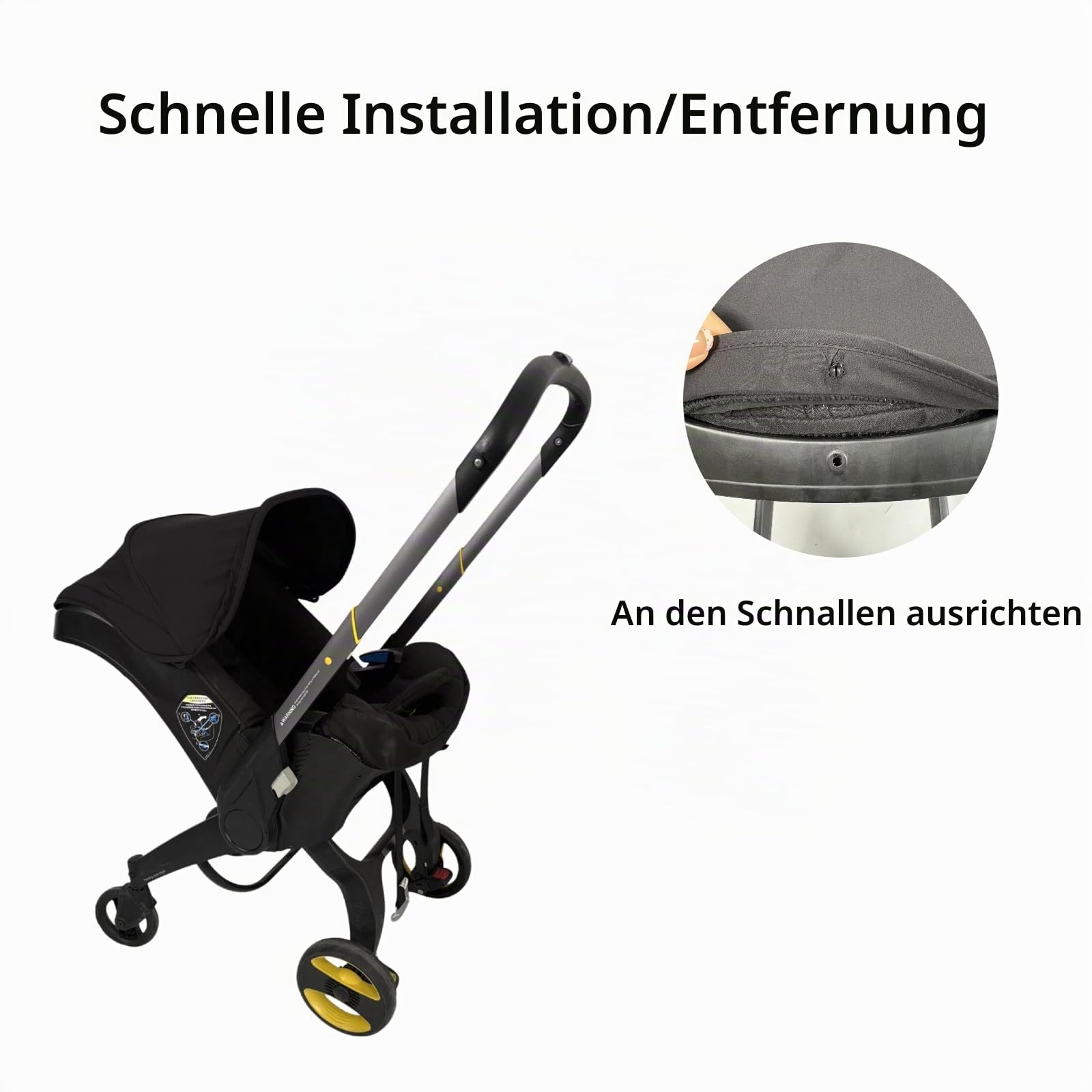 Kompatibel mit Doona Autositzbezug – 3-in-1 Baldachin, Ersatz-Kinderwagen-Zubehör für Babys und Neugeborene