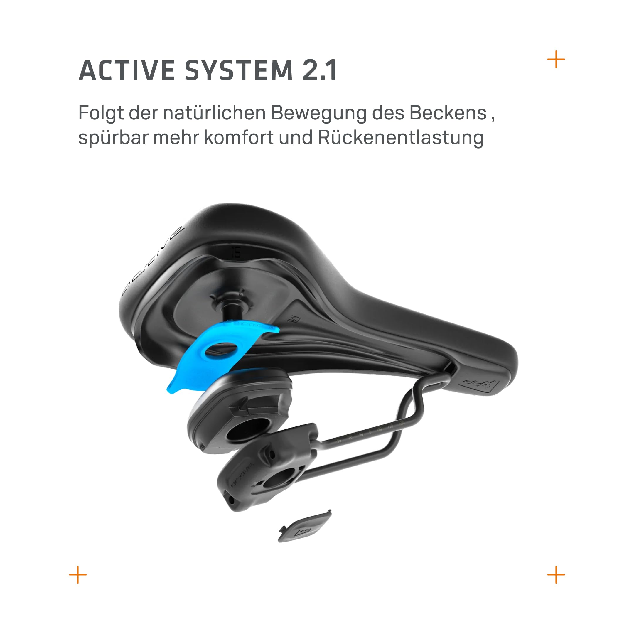 SQlab Sattel 602 Ergolux Active 2.1, Trekking & City Fahrradsattel, Unisex, in schwarz