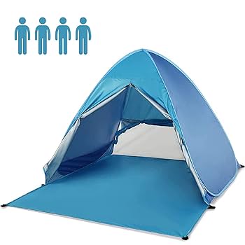 【色:ブルー】ZOMAKE ワンタッチ テント サンシェード テント 3－4人用 Amazon | ZOMAKE ワンタッチ ポップアップテント 3-4人用 軽量