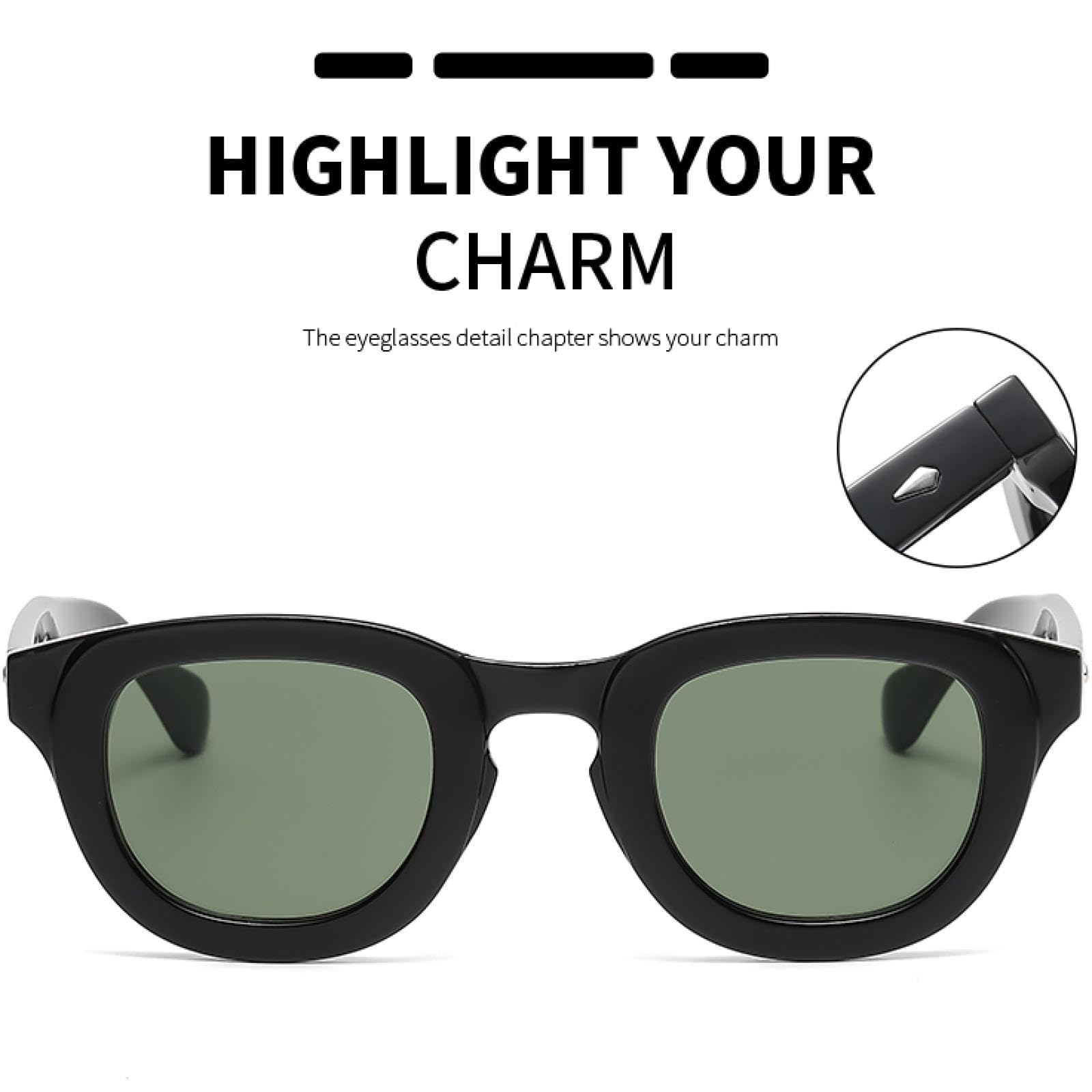 Gafas de sol para mujer, marco ovalado, marco grueso, cara pequeña, personalidad, retro, multicolor, moda