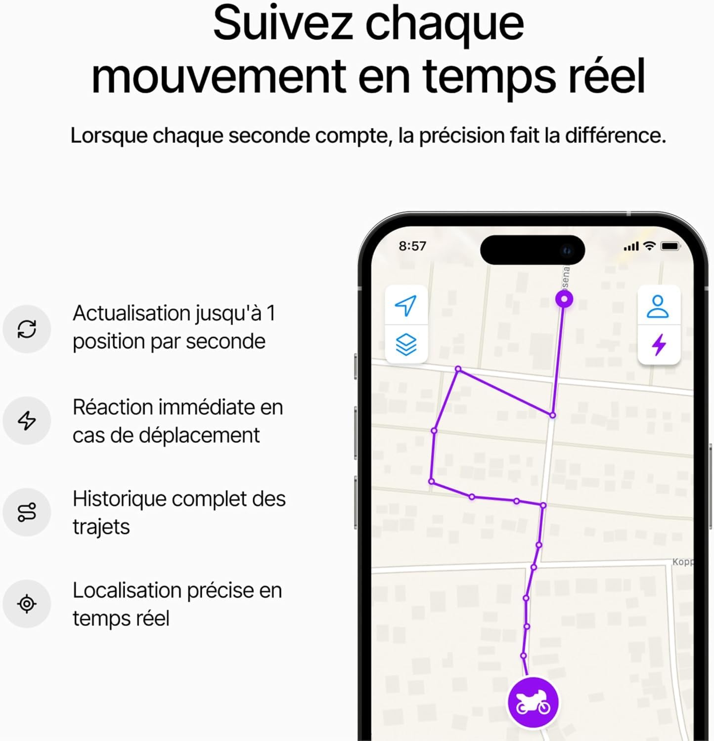 Invoxia GPS Tracker Pro Max - Traceur GPS 4G LTE-M Temps Réel - Live Tracking 1 Position/Seconde - Autonomie Jusqu'à 6 Mois - IP67 - Abonnement 3 Ans Inclus - Moto Vélo Van Voiture Valise Caravane