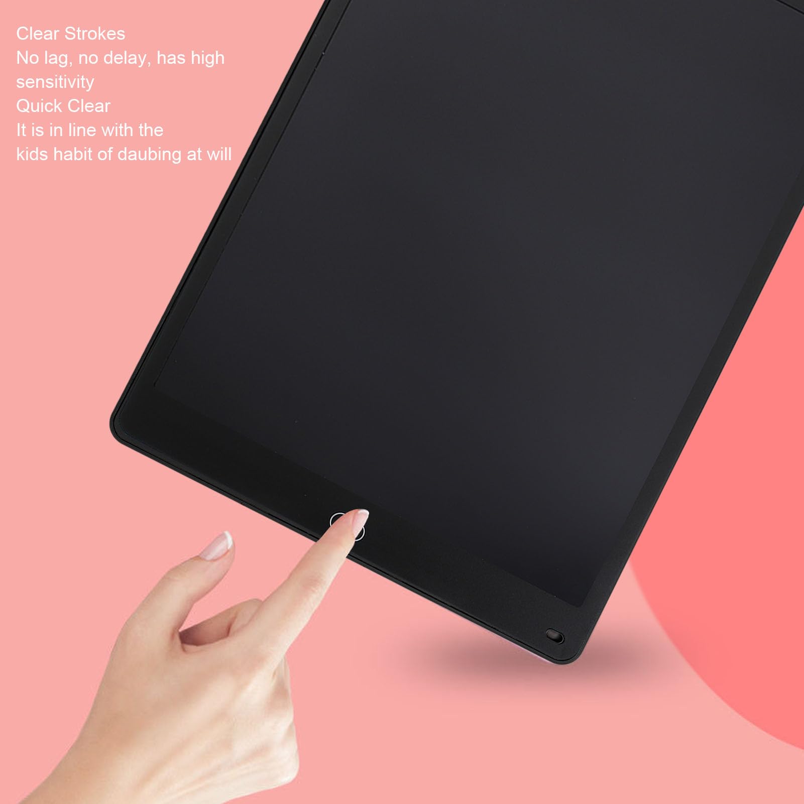 Tableta de Dibujo de 20 Pulgadas, Tablero de Escritura de Dibujo Electrónico con Sensor de Presión, Tablero de Dibujo Borrable de Escritura a Mano LCD para Pintar, Enseñar (Black) — view 3