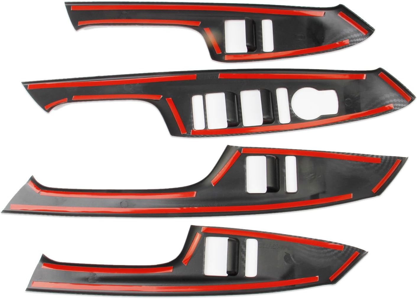 Carbon Fiber Style Interior Window Lift Switch Panel Cover Trims Accessoriess for 2022-2026 Genesis GV70