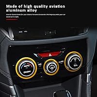 Vista 4 de Auovo Cubiertas de anillo exterior para perilla de control de clima de CA, accesorios para Subaru Crosstrek 2018-2022 2023 Impreza 2017-2023